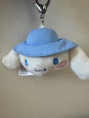 Plush Cinnamoroll Character Keychain - Blue Hat